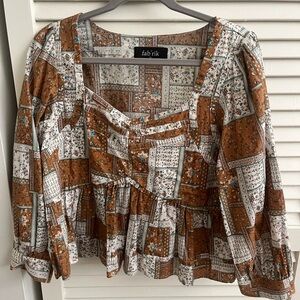 Fabrik Detailed Long Sleeve Top